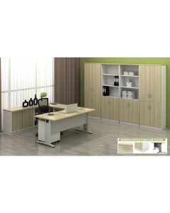 Executive L-Shaped With Attach Cabinet Desk