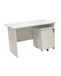 1.2m Writing Table Set (White)