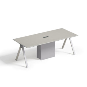meeting table with on-desk integrated power box