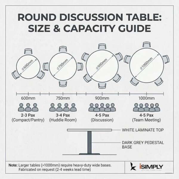 Discussion Table Octagon Round Discussion Table | Custom Office Table | iSimply