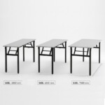 Versa Fold multi-purpose tables in 450mm 600mm 750mm depths iSimply Singapore GS style folding