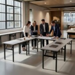 Versa Fold multi-purpose tables in U-shape configuration for corporate training and group discussion iSimply Singapore