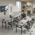 Versa Fold multi-purpose tables in classroom setup for training room seminars iSimply Singapore GS style