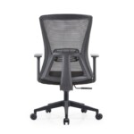 Full rear view of the Quanta Vue mid back mesh chair showcasing the reinforced glass fibre frame and high-tension breathable mesh.